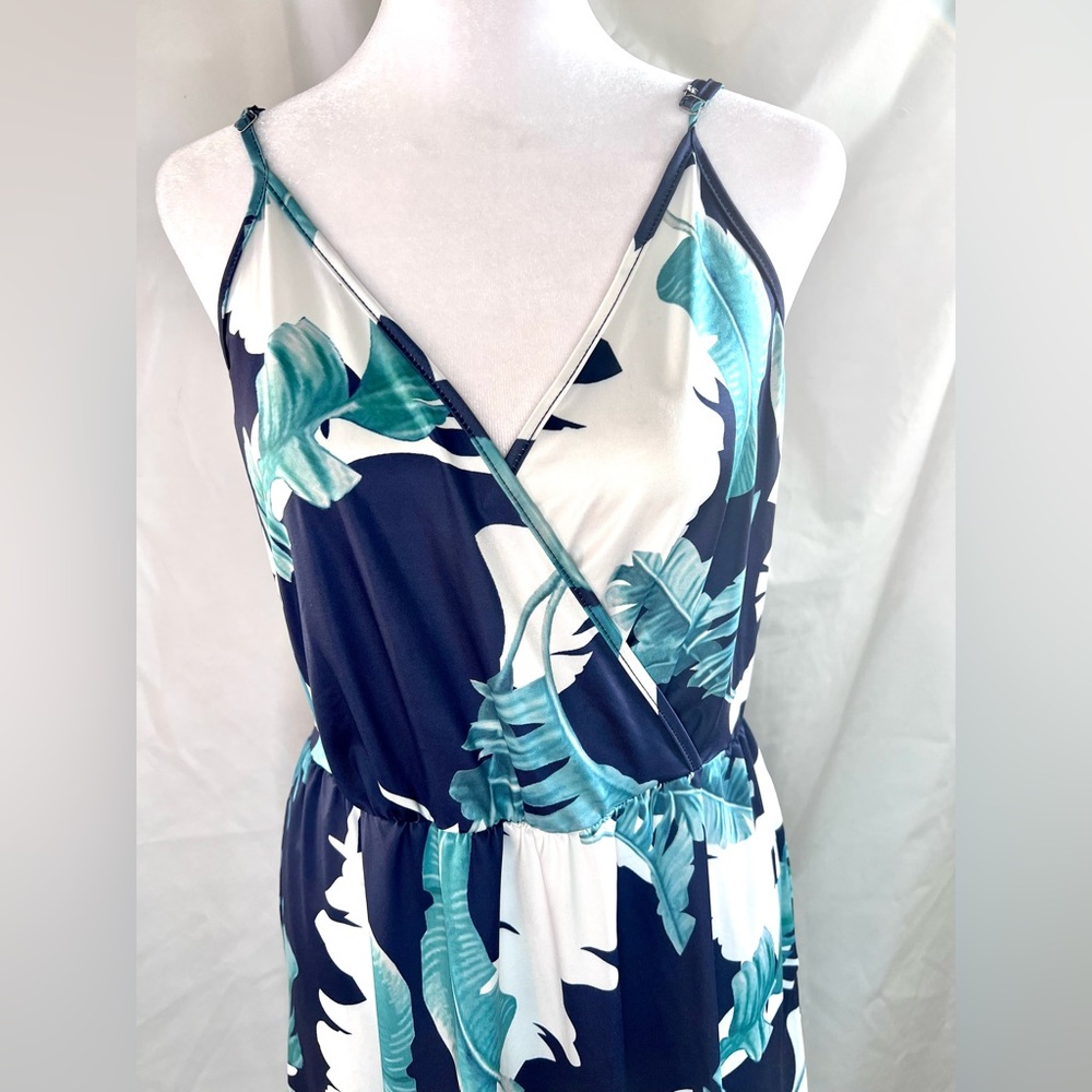 Ouges Womens Summer V-Neck Floral Adjustable Spag… - image 4